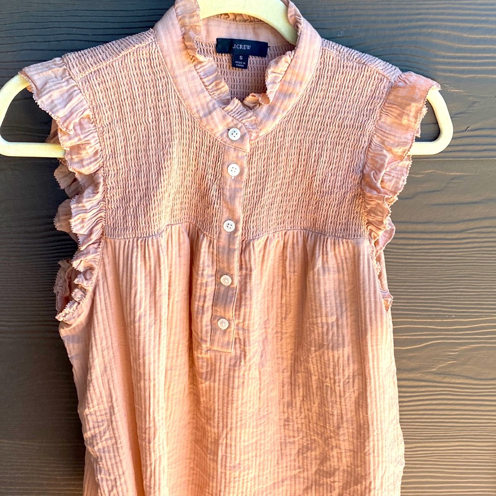 J crew sleeveless blouse